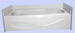 Safety Bath's Door Insert Kit will change your bathtub from this: